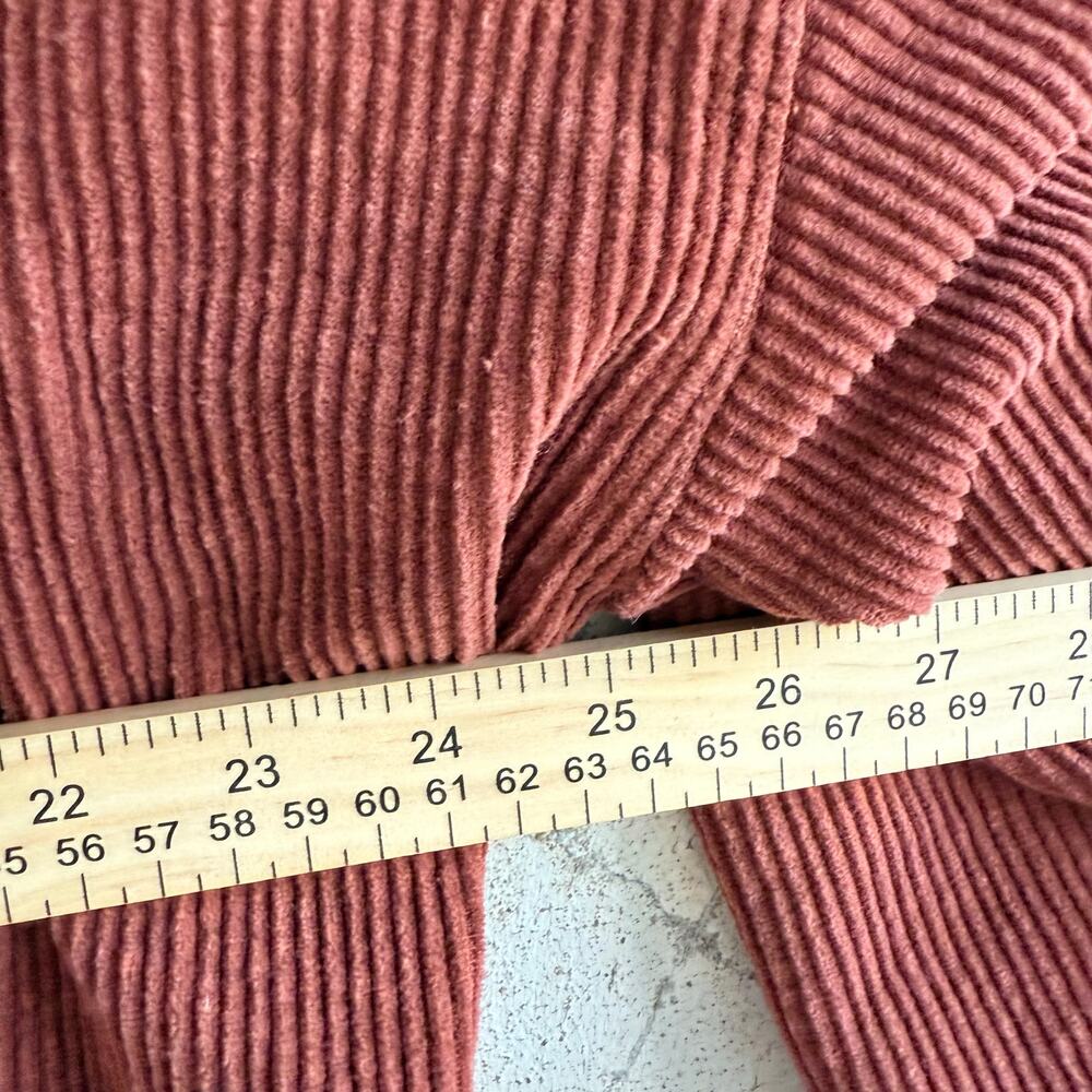 Bohme Corduroy Shirt Jacket Rust Brown Shacket Womens M Raw Hem Earthy Basic - Picture 9 of 10
